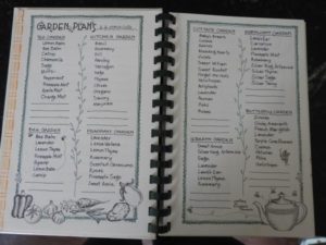 Sample garden journal