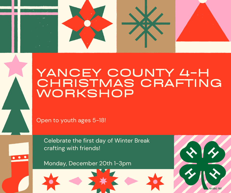 Christmas Crafting Workshop flyer
