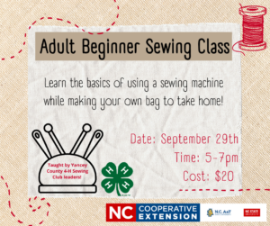 Cover photo for Adult Sewing Class