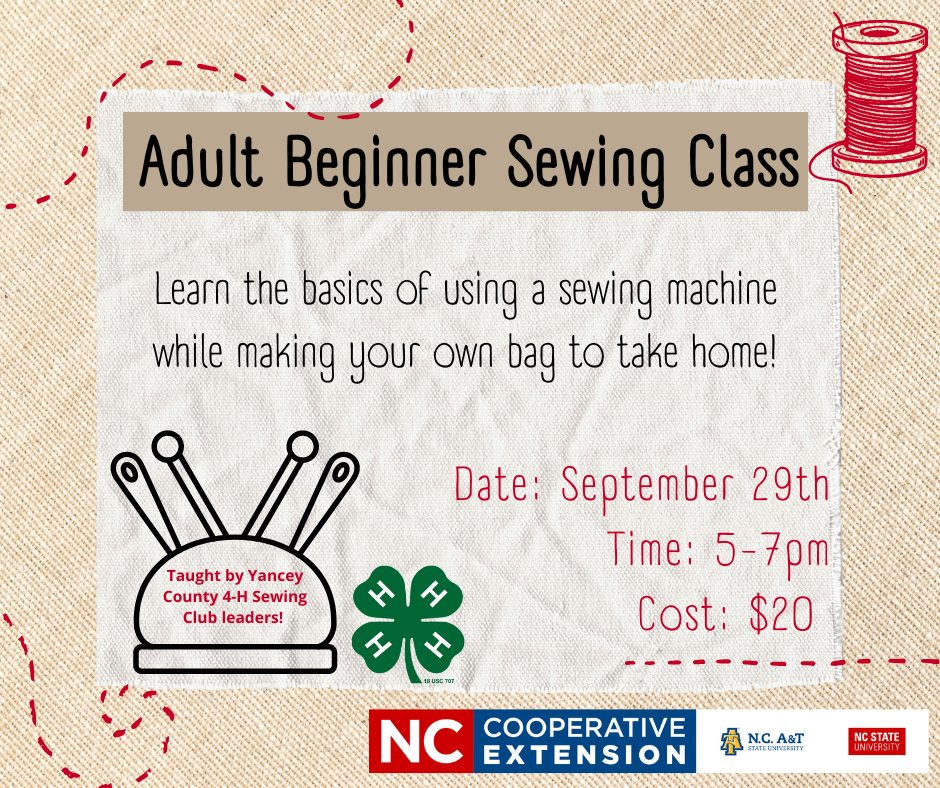 Sewing for Adult Beginners – Classes – Chesapeake Arts Center