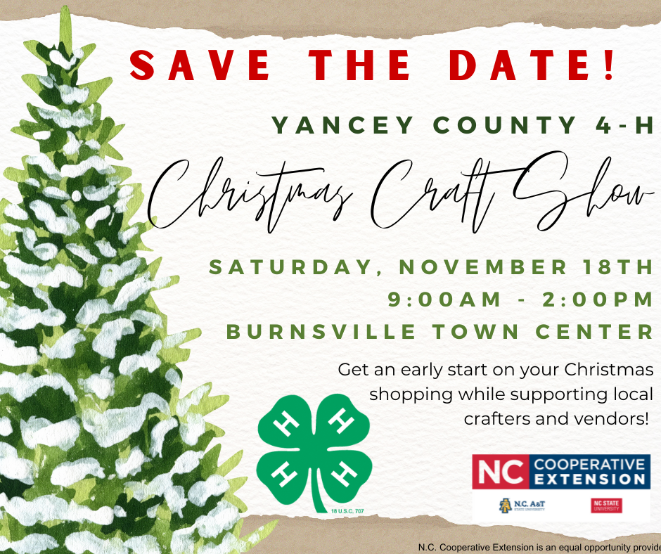 Save the DAte! Yancey County 4-H