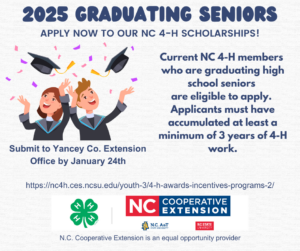 Cover photo for 2025 4-H Graduating Seniors Apply NOW!